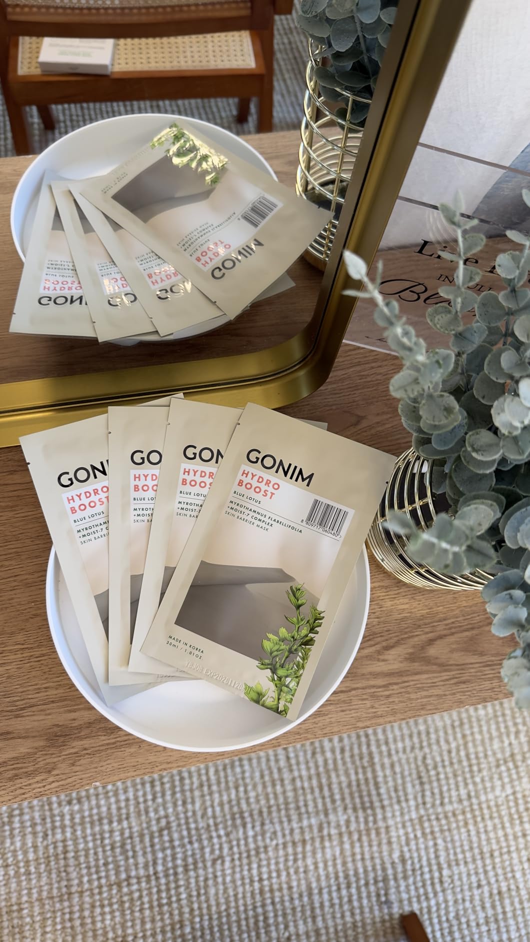 GONIM Face Mask Korean Skin Care with Hyaluronic Acid Serum, Vitamin C, Collagen Activation-Hydrating Face Masks Skincare, Anti Aging & Moisturizing Sheet Mask for All Skin Korean Face Mask 30mlx15pcs 1 oz