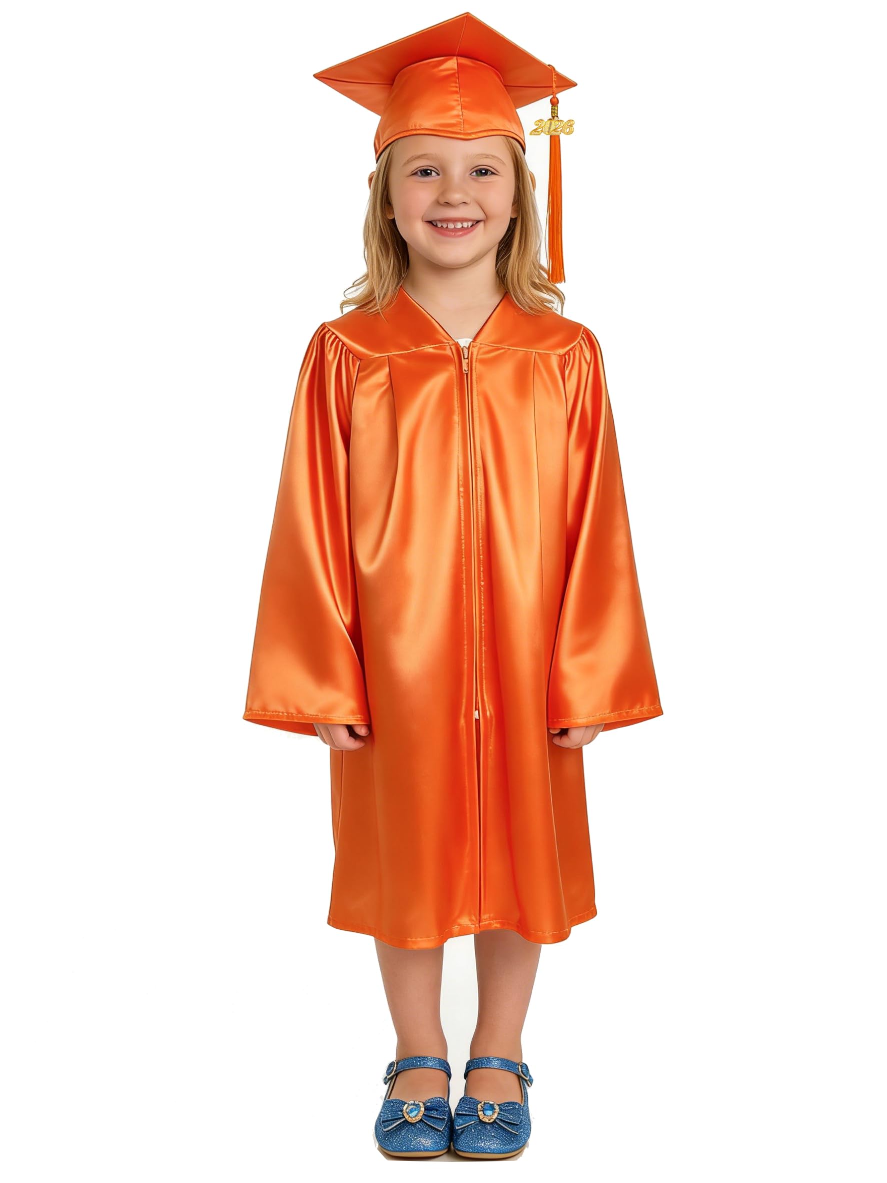 GradPlaza Kids Graduation Cap and Gown Set with 2026 Tassel Shiny