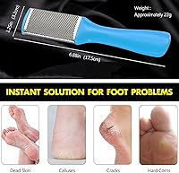 Vista 3 de 4 unidades de limas de pedicura para pies con raspador de pies de doble cara para piel muerta, herramientas profesionales para el cuidado