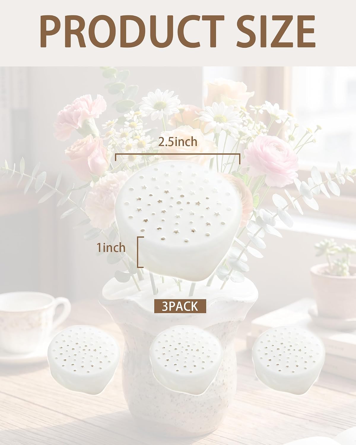 3 Pack Flexible Silicone Flower Holder, Household Floral Arranging Tool image 4