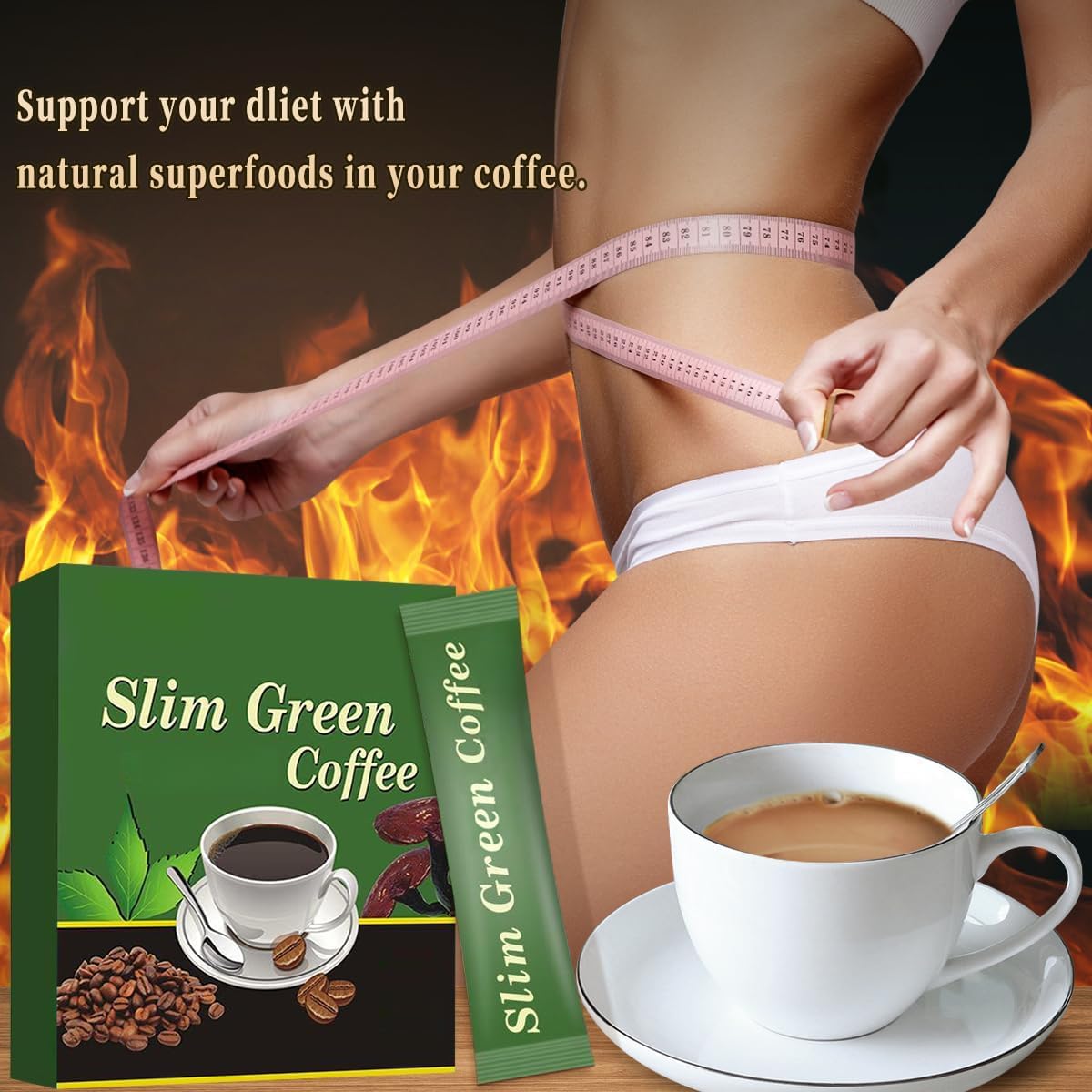Natürlicher grüner Kaffee unterstützt den Stoffwechsel, steigert die körperliche Vitalität und fördert die Gesundheit