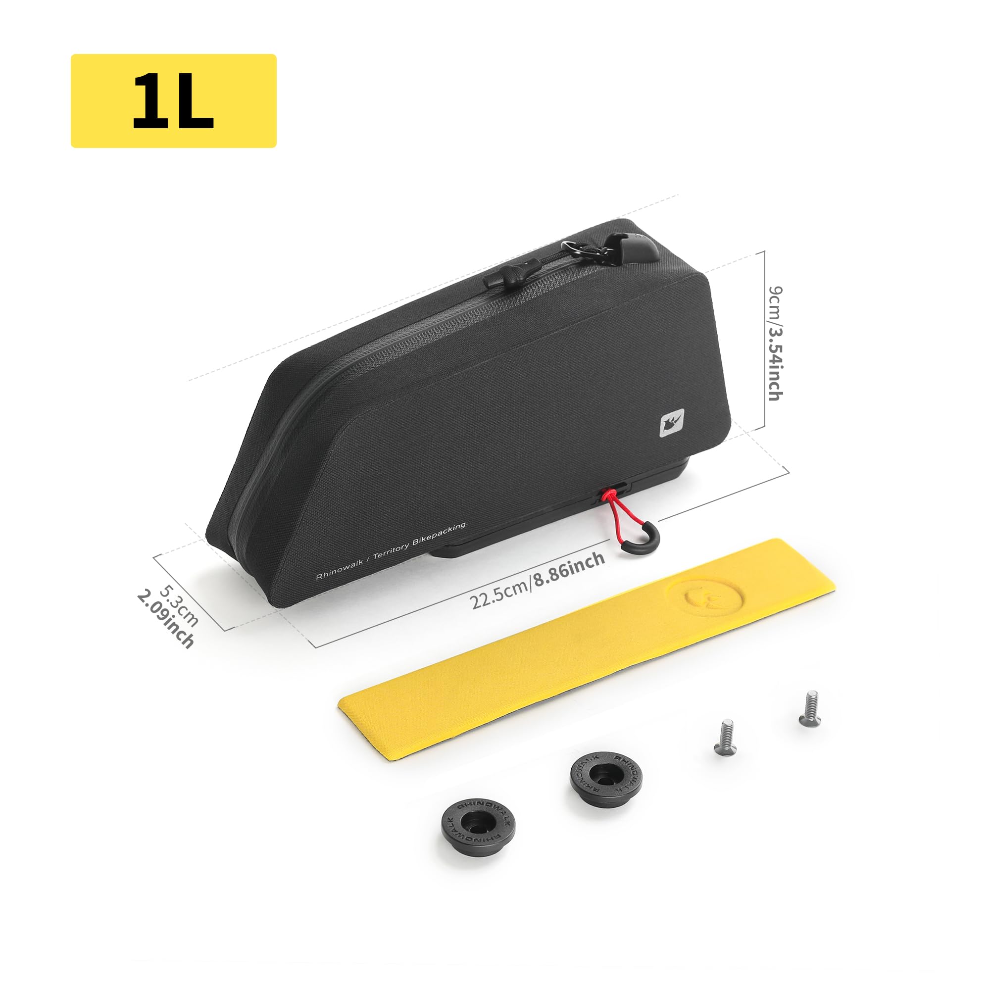 Waterproof Bolt-On Bike Top Tube Bag, FSB Quick Release Hard Shell Frame Bag, Slim Aerodynamic Cycling Storage with Charging Port for Road Mountain Gravel Bikes - 3