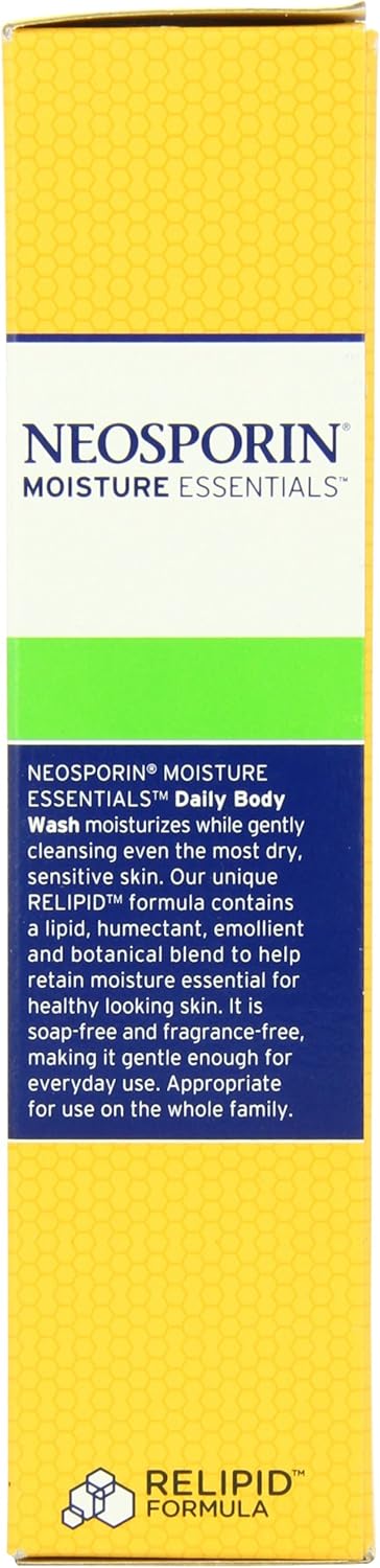 Neosporin Essentials Moisture Body Wash, Soap Free, Fragrance Free, 10 Ounce