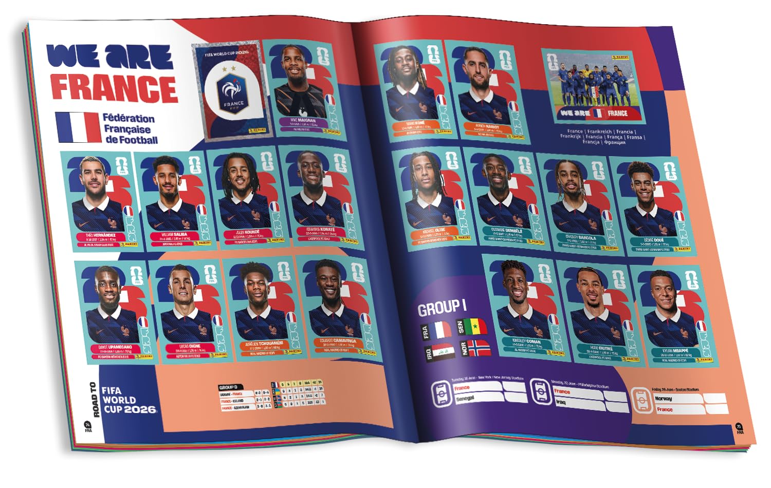 Panini Álbum de calcomanías de la Copa Mundial de la FIFA 2026, multicolor