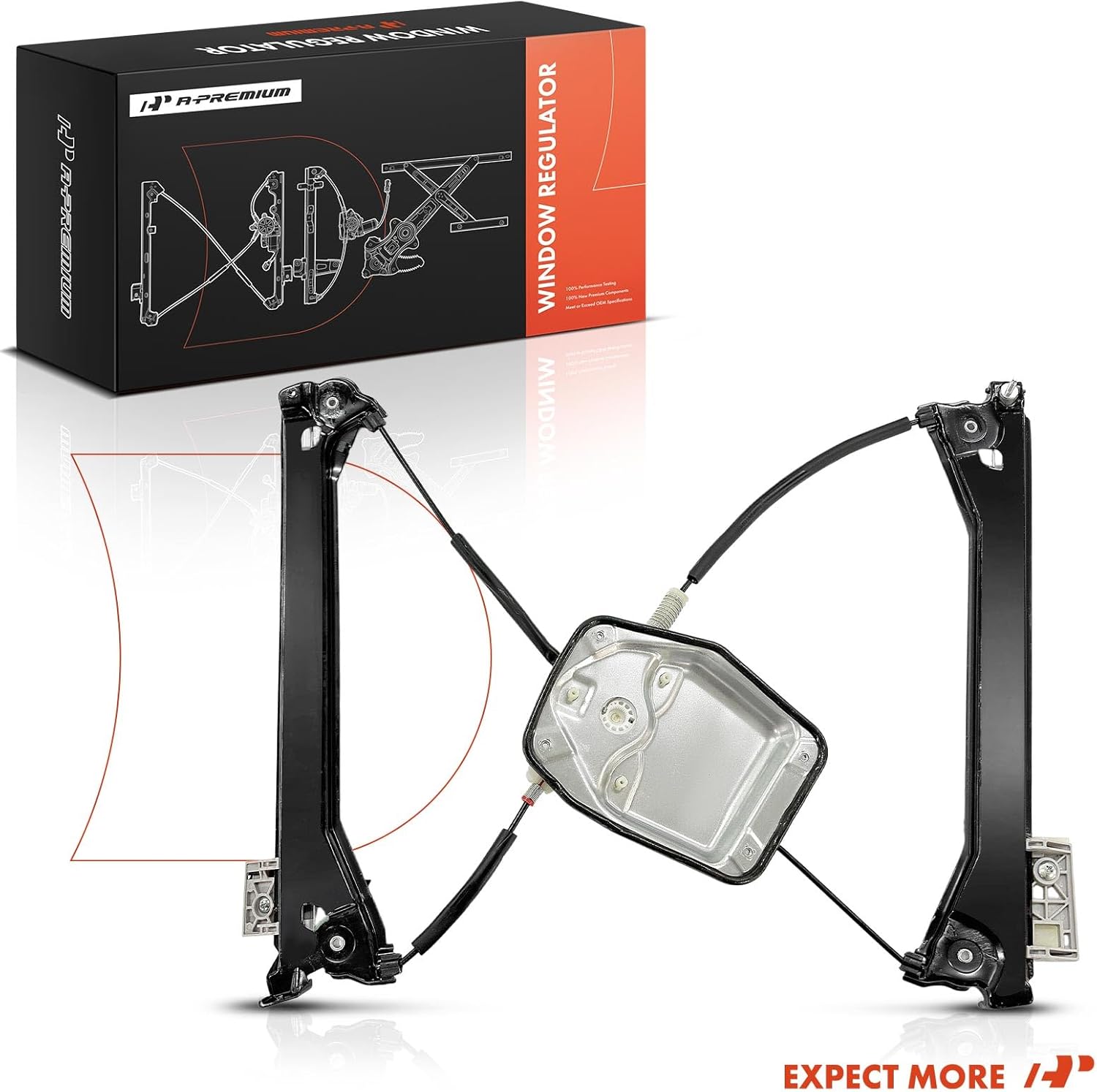 A-Premium Front Right Passenger Side Electric Power Window Regulator Without Motor Compatible with Volkswagen Eos 2007-2016