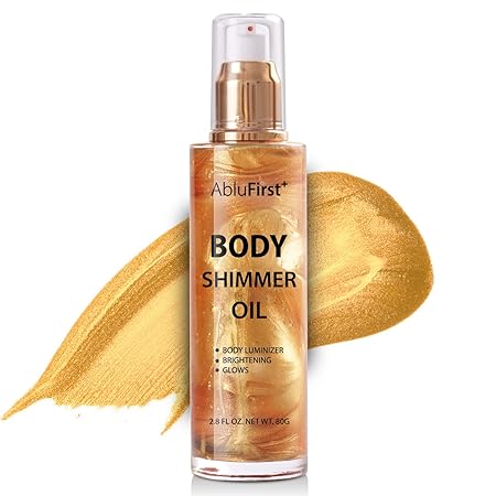 Shimmer Body Oil 4 Colors Summer Body Glitter Moisturizing Light Shimmer Glow Non-Sticky Summer Body Luminizer and Illuminator Smooth (2.8 Fl Oz (Pack of 1), Gold) Shimmer Body Oil 4 Colors Summer Body Glitter Moisturizing Light Shimmer Glow Non-Sticky Summer Body Luminizer and Illuminator Smooth (2.8 Fl Oz (Pack of 1), Gold)