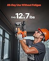 Vista 4 de VEVOR Taladro de martillo giratorio SDS-Plus de 1 pulgada, taladros de martillo SDS inalámbricos sin escobillas de 20 V, batería de iones de litio