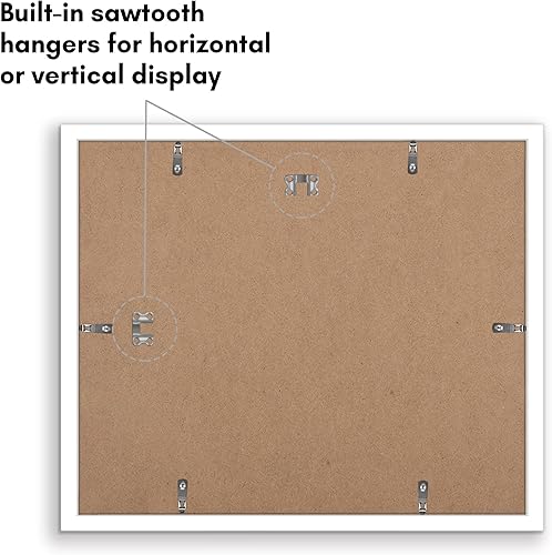 Vista 418 de Americanflat Portarretratos de 8 x 12 pulgadas con plexiglás pulido, juego de 2 portarretratos de 6 x 8 pulgadas con paspartú o para fotos de 8 x 12