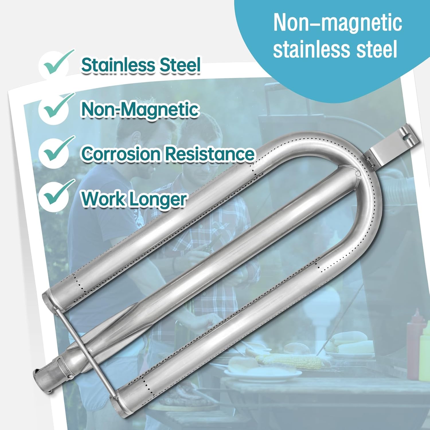 17211 Stainless U Shaped Grill Burners for Dacor OBS52, OB36, OB52, OBS36, OBSB162,Grill Replacement Part,1Pack