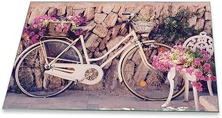 Decoración welt | Placa protectora para vitrocerámica, 80 x 52 cm, 1 pieza, diseño retro, color rosa