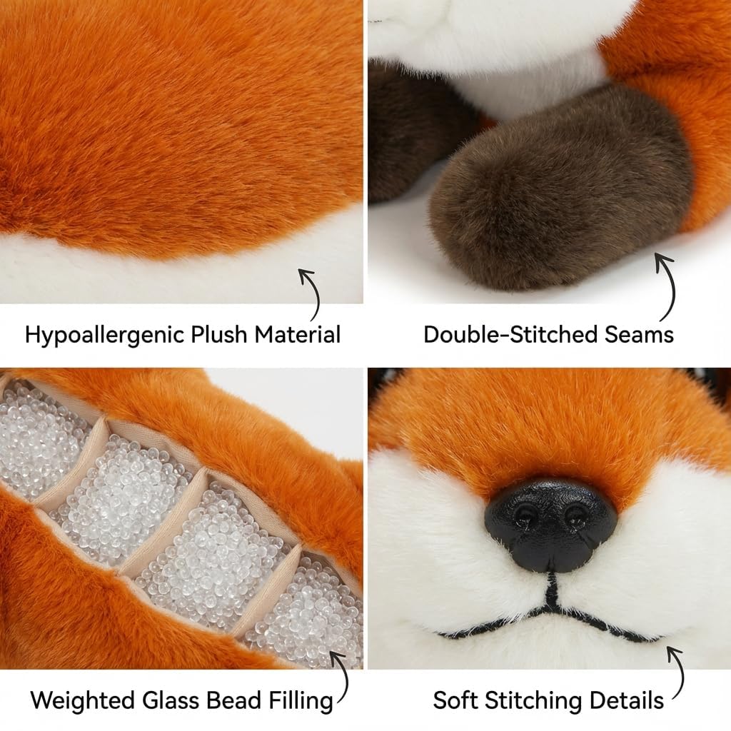 pluszowa zabawka, Ważona pluszowa miś Panda, miękkie pluszowe pluszaki, wypchany lis 30 cm(Fox,65cm)