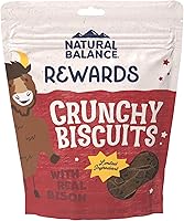 Vista 1 de Natural Balance Limited Ingredient Rewards Crunchy Biscuits, Grain-Free Dog Treats for Adult Dogs of All Breeds, Sweet Potato & Bison Recipe, 14