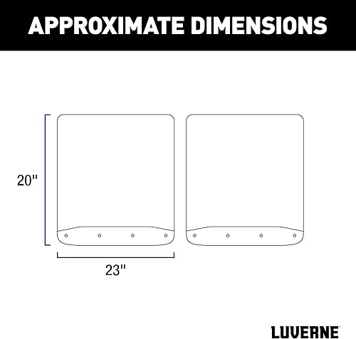 Miniatura 2 de LUVERNE 251034 Guardabarros Traseros Dually de Goma Texturizada de 20 x 23 Pulgadas, Select Ram 3500, Negro