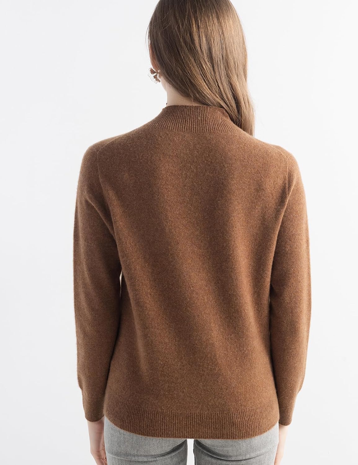 Chanyarn Women's 100% Pure Cashmere Sweater Mock Neck Long Sleeve Warm Leisure 2025 Fall Winter Knit Pullover - Image 6