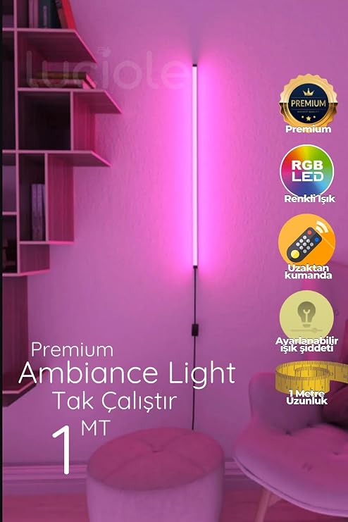luciole Corner Led Light Applique Night Light Ablue on Bed with Multi-Specific Color Animation