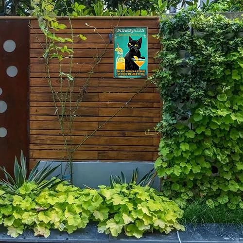 Miniatura 4 de Letreros vintage con texto en inglés Cat Let Me Pour You A Tall Glass of Get Over It (Cat Let Me Pour You A Tall Glass of Get Over It)