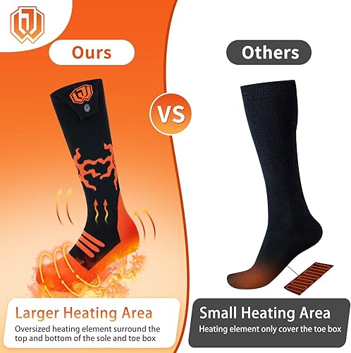 Miniatura 4 de Calcetines térmicos para hombres y mujeres con control de aplicación, calcetines de calefacción eléctrica recargables, lavables, calentadores de