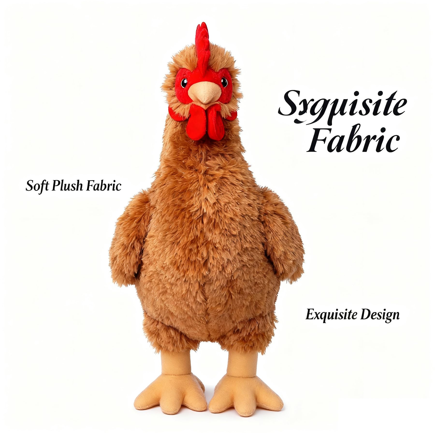 Cuddly Toy Chicken Super Soft Kissen Collectible Hen Stuffed Animal Funny Plush Toy Companions for Cuddling Napping & Home Decor Baby Children's Gift for Easter Christmas Girls Boys (30cm - Image 4