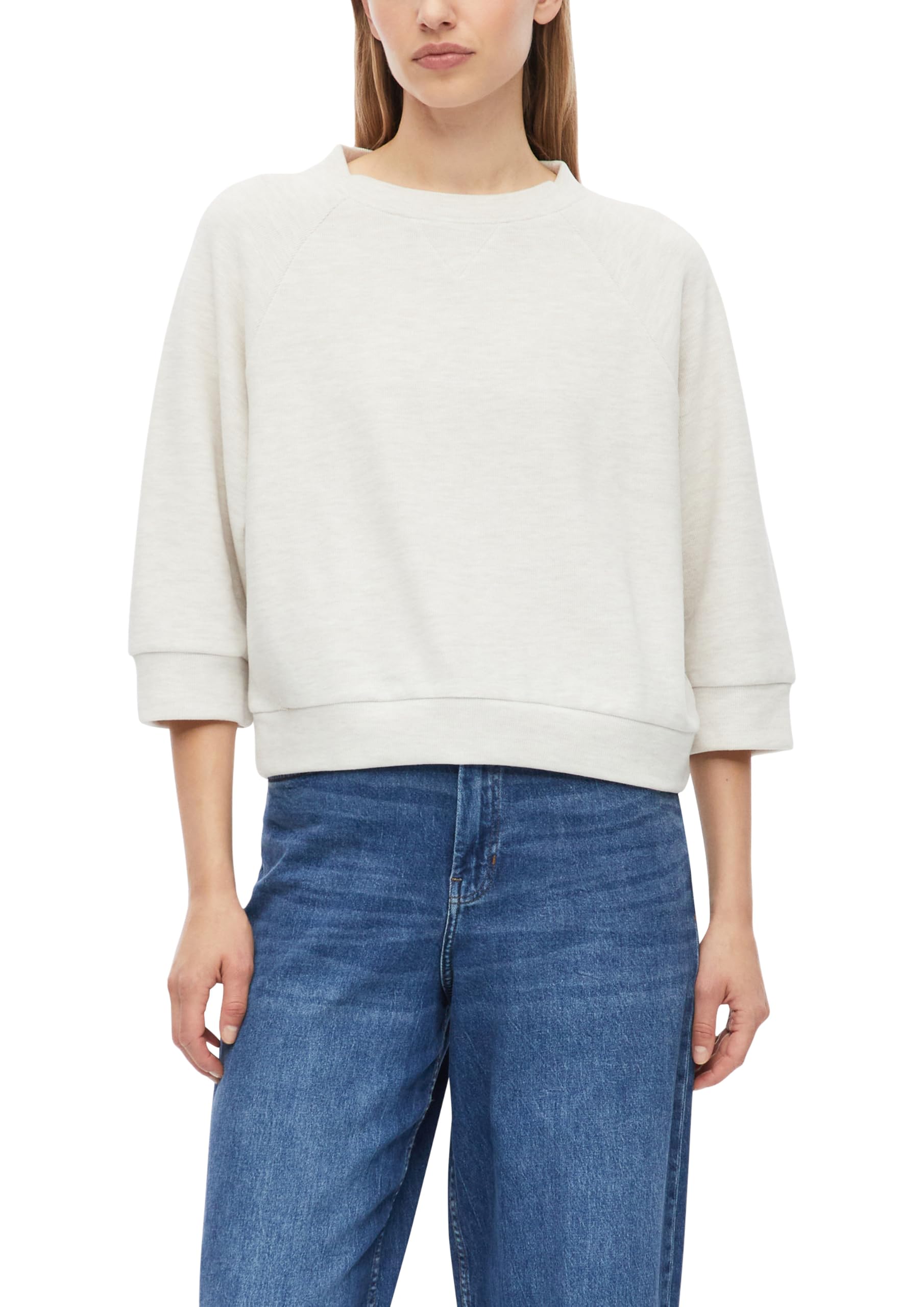 s.Oliver Weiches Sweatshirt mit 3/4-Ärmeln