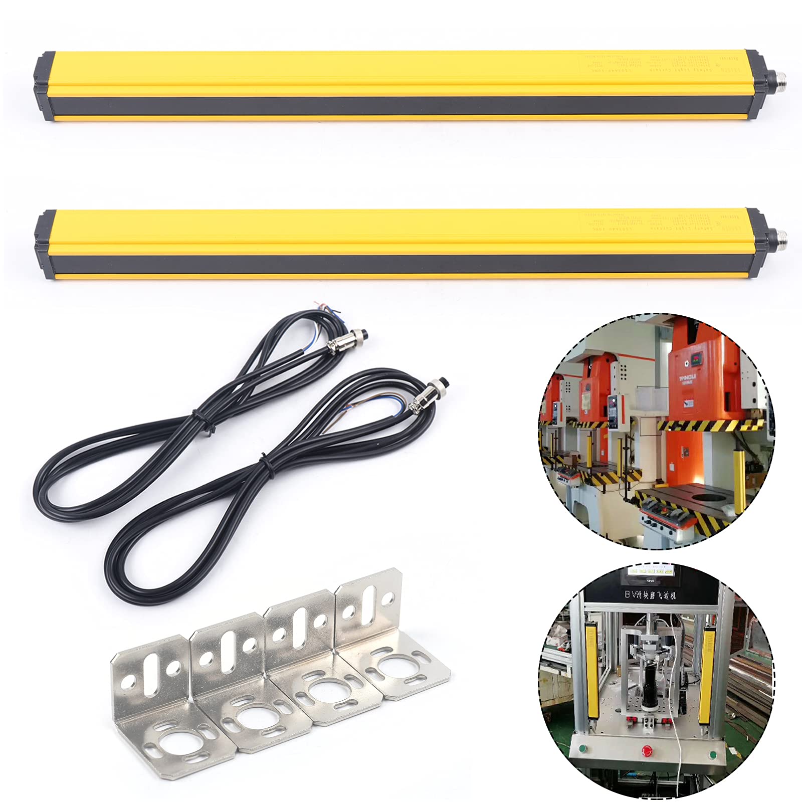 Dispositivo de seguridad de rejilla de luz, 10 rayos, CC 24-30 V, interruptor de sensor de cortina de luz, dispositivo de seguridad de rejilla de luz, control industrial, interruptor de sensor para