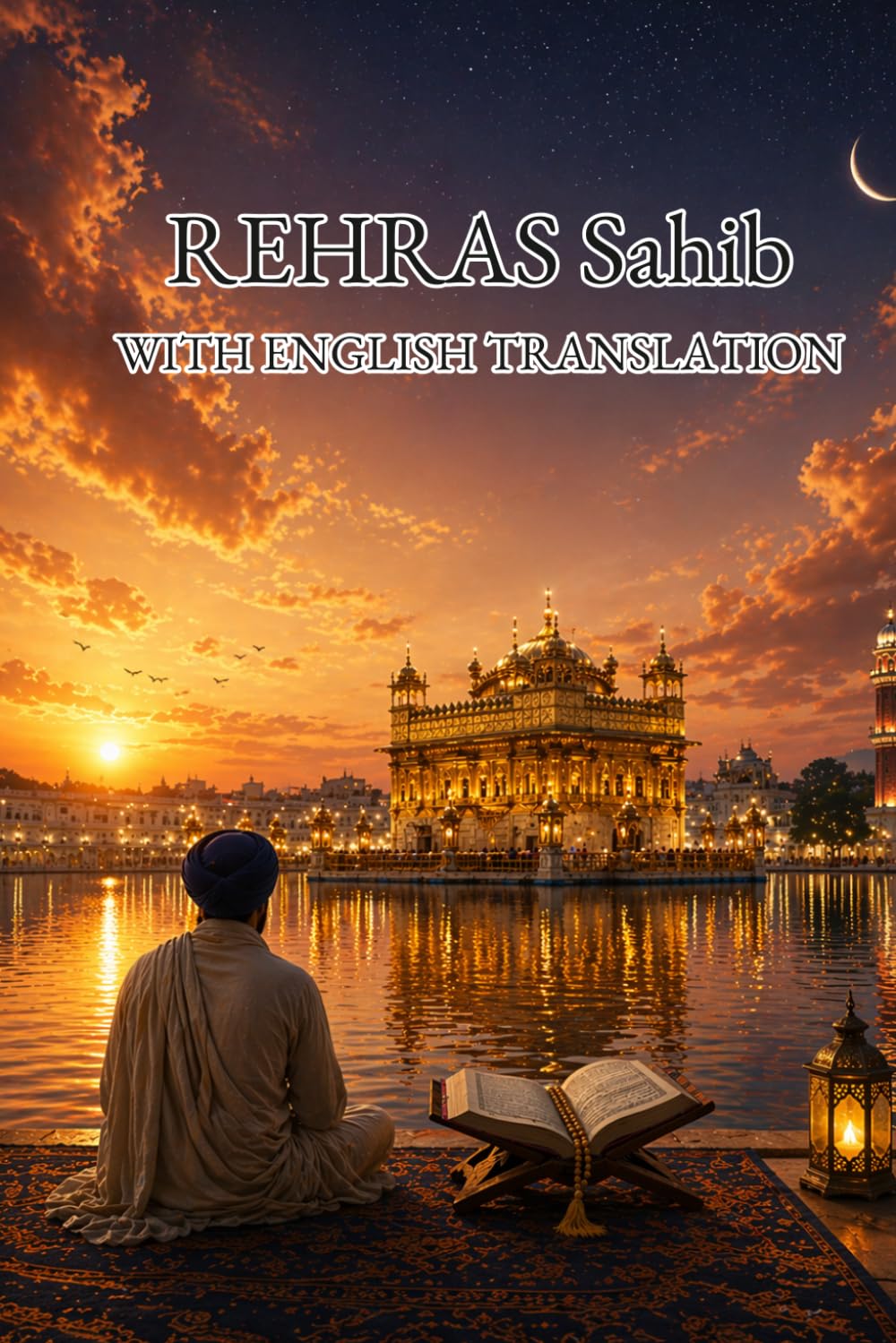 Rehras Sahib - English Translation from the Original Gurmukhi: Enriched with Punjabi-English glossaries, offering both word-by-word meanings and ... (Nitnem Morning Prayers Translations)