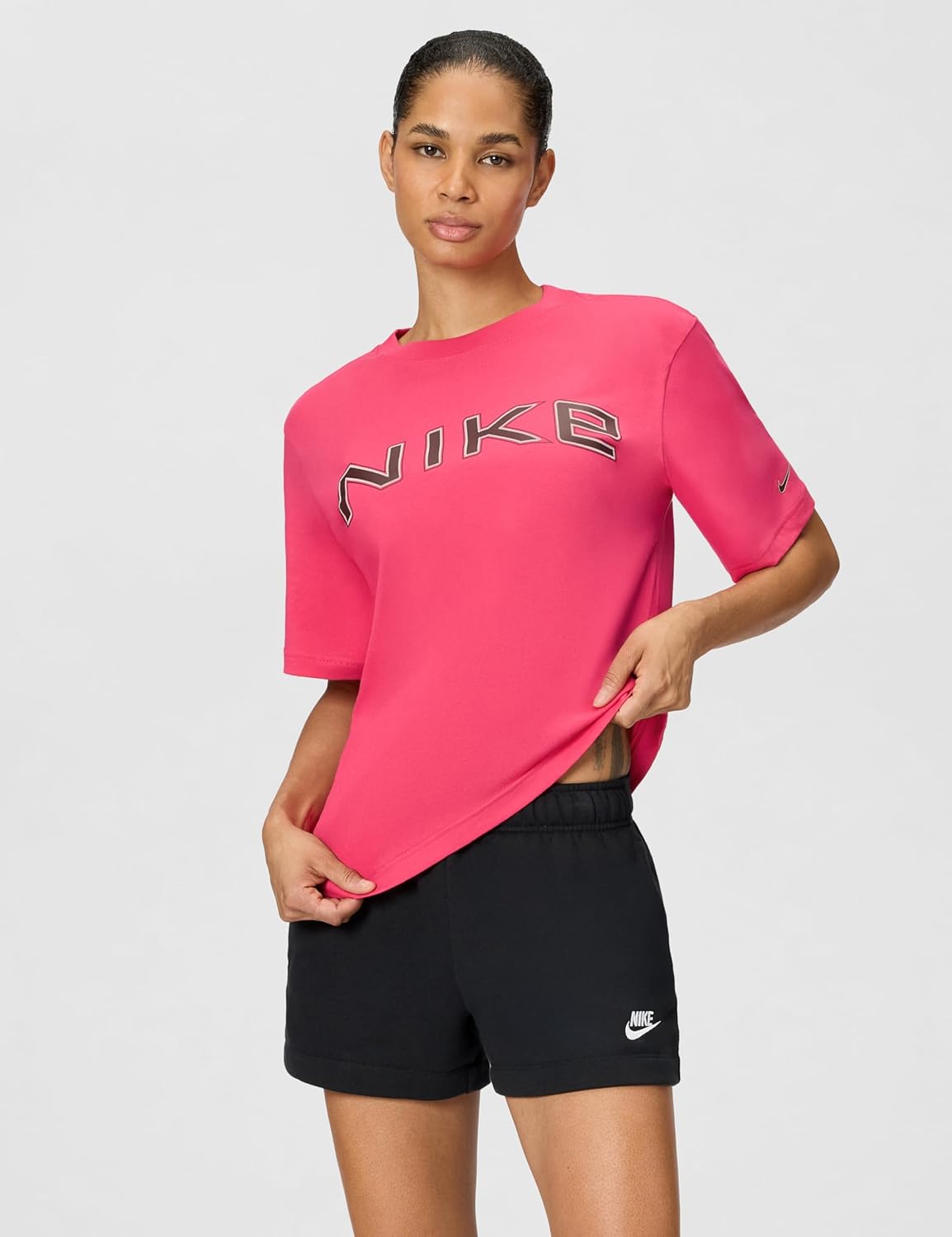 Nike Womens Sportswear Club Essentials T-Shirt Script - Image 4