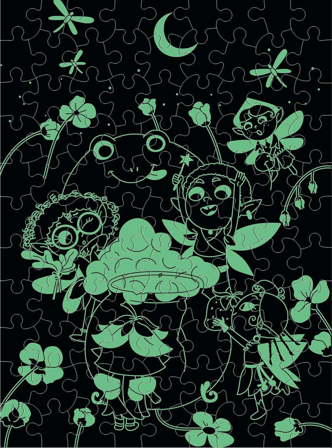 Ceaco - Glow in The Dark - Fireside Fairies - 100 Piece Jigsaw Puzzle