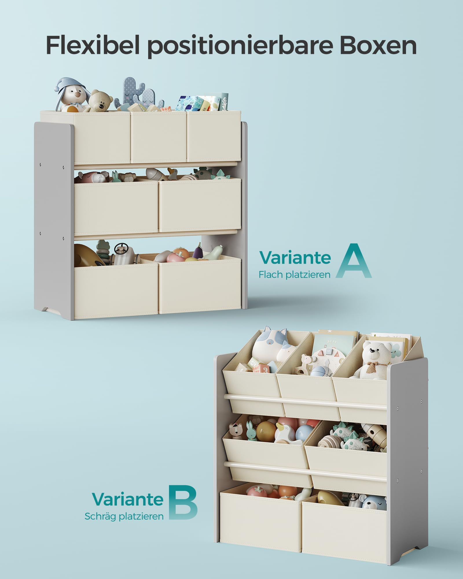 TOETOL Kinder-Bücherregal 5-stöckig – Holz, Weiß, 80x30,5x80 Cm, Für Bücher & Spielzeug, Max. 42,5 Kg