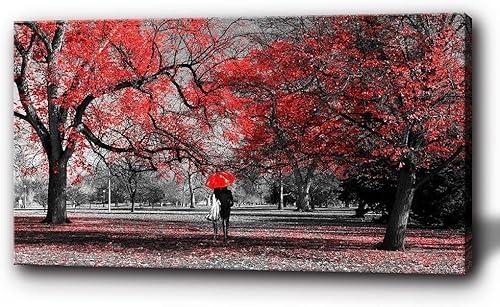 Bamdeya Canvas Wall Art Tree Painting Forest Prints Art Scenery
