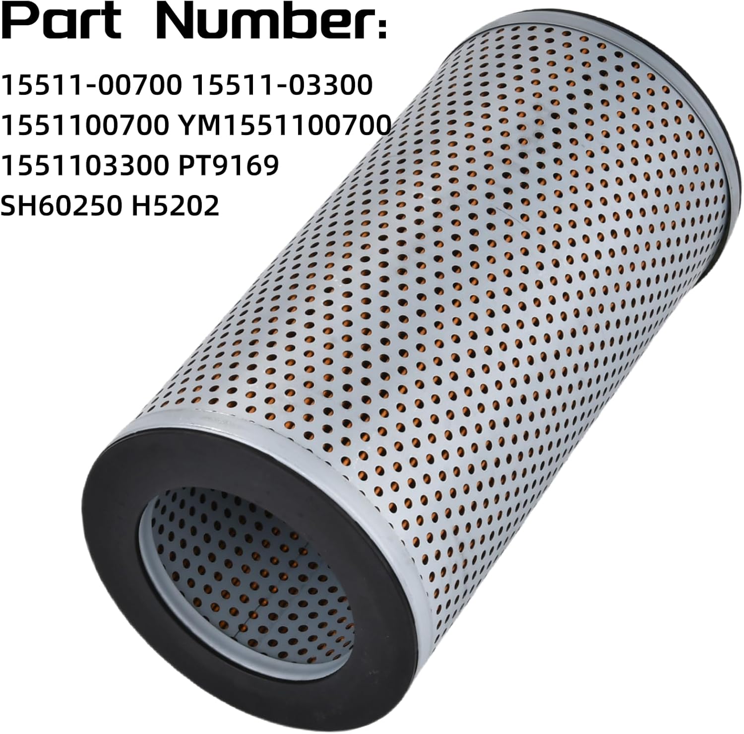 15511-00700 Hydraulic Filter Compatible with Yanmar C60R C60R-1 C60R-2 Takeuchi TB135 TB36 TB28FR TB125 Replaces 15511-00700 15511-03300 1551100700 WGH9104 PT9169 R17F10C H5202
