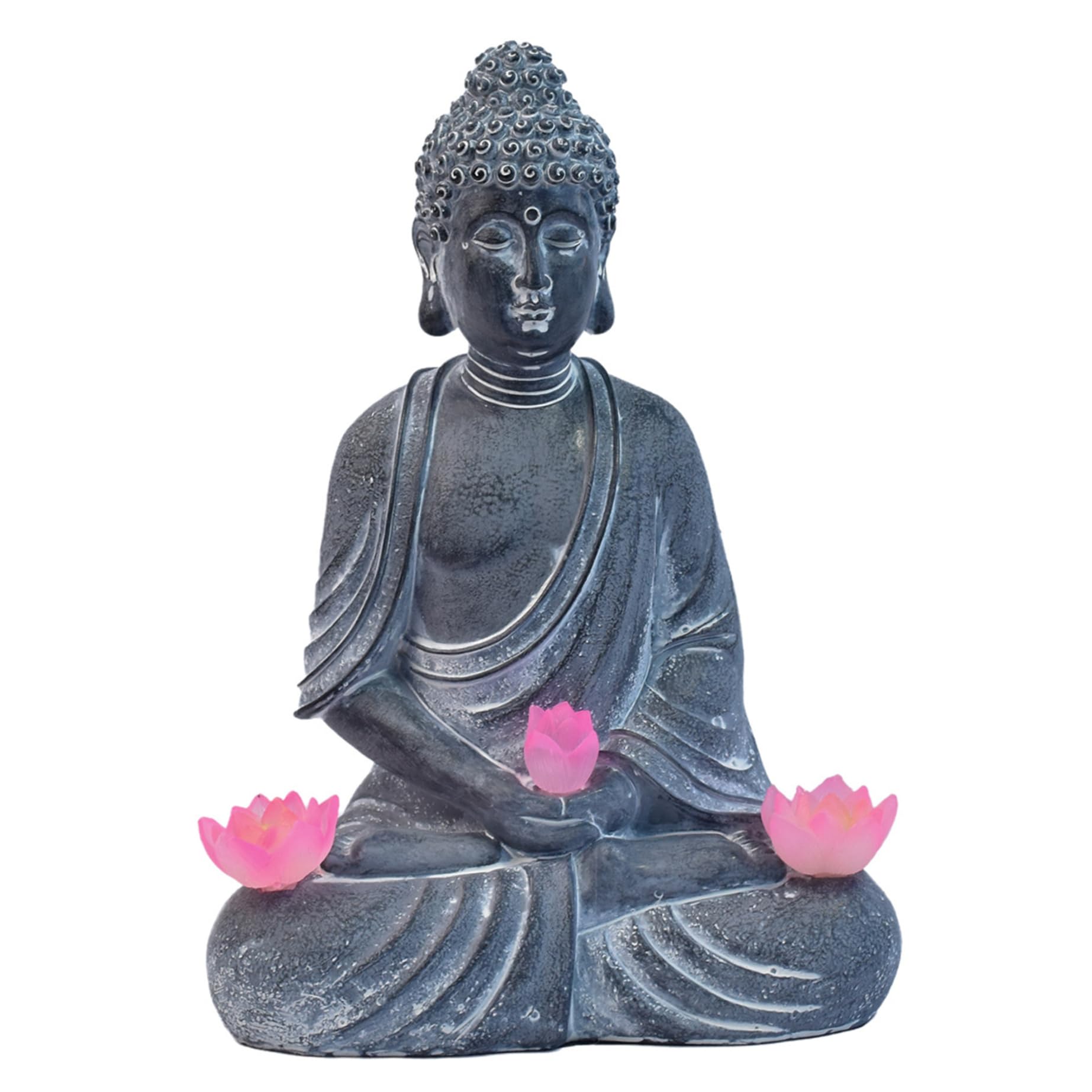 Décoration de jardin zen Bouddha solaire pour cour et maison