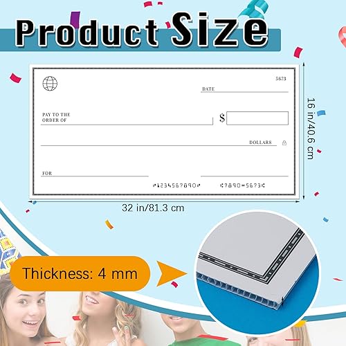 Miniatura 2 de Honoson 2 unidades de cuadros gigantes de borrado en seco, grandes cuadros para presentaciones con 6 bolígrafos borrables de gran tamaño para