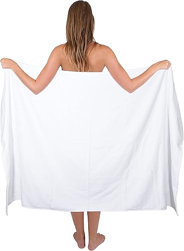 Miniatura 5 de Belizzi Home Juego de 2 toallas grandes de baño de algodón de alta calidad, 35x70 pulgadas, algodón 100% puro, ideal para uso diario, ultrasuave y