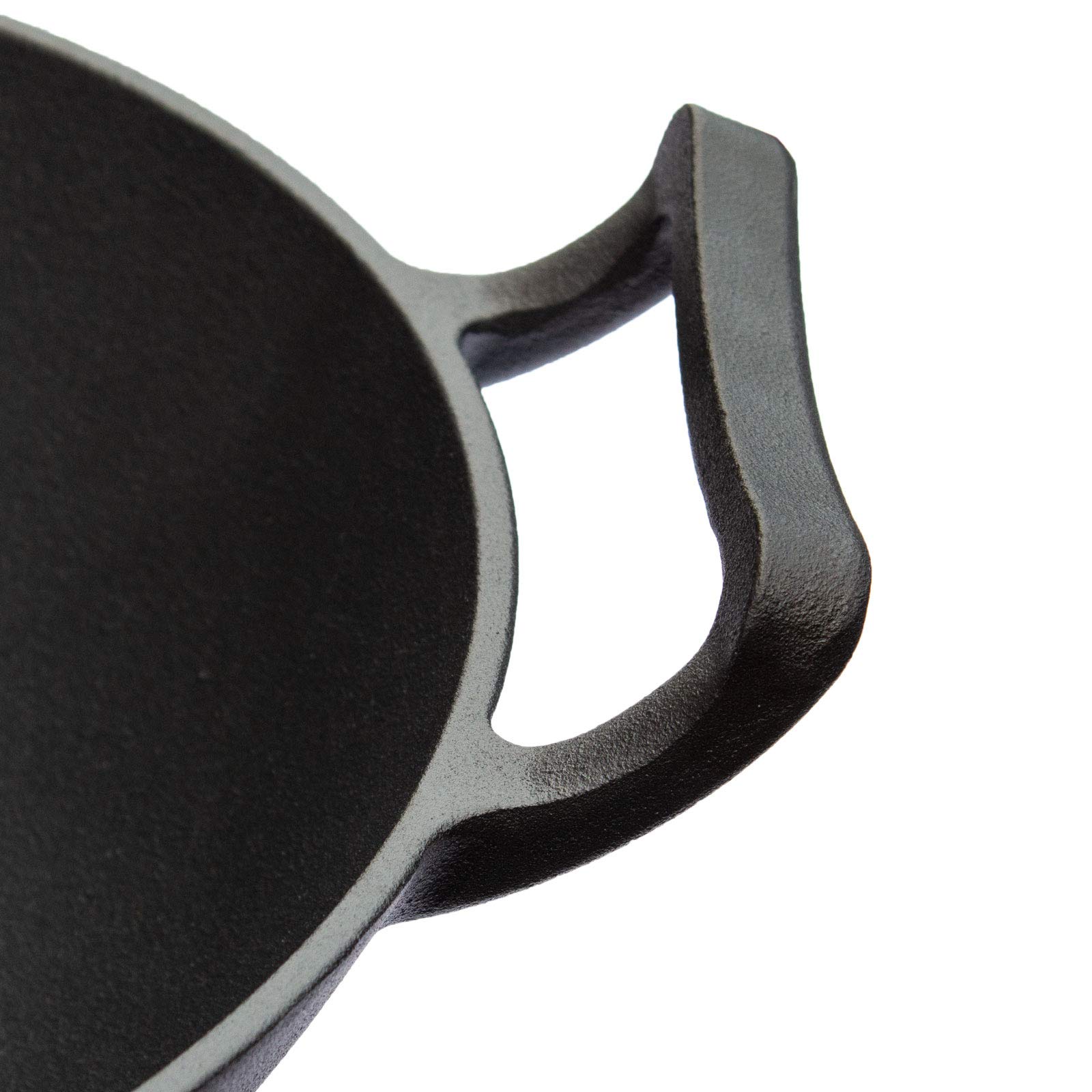 TAINO Wok Poêle en fonte pour wok 33 cm de diamètre