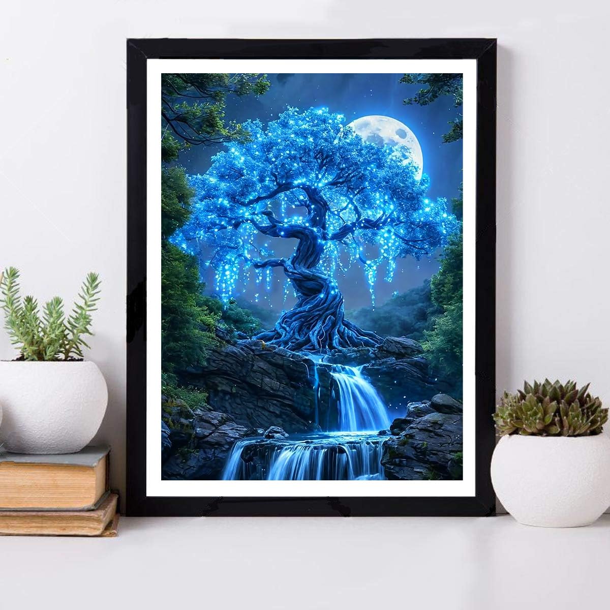 Qijinn 5D Diamond Art Painting Kit,Golden Tree Of Life