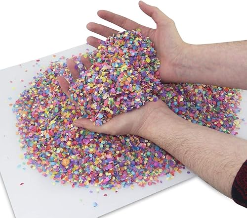 Miniatura 2 de Confeti de papel mexicano, bolsa con 14.82 oz – Perfecto para fiestas de cumpleaños, relleno de piñata, huevos de Pascua (cascarones), lanzamiento