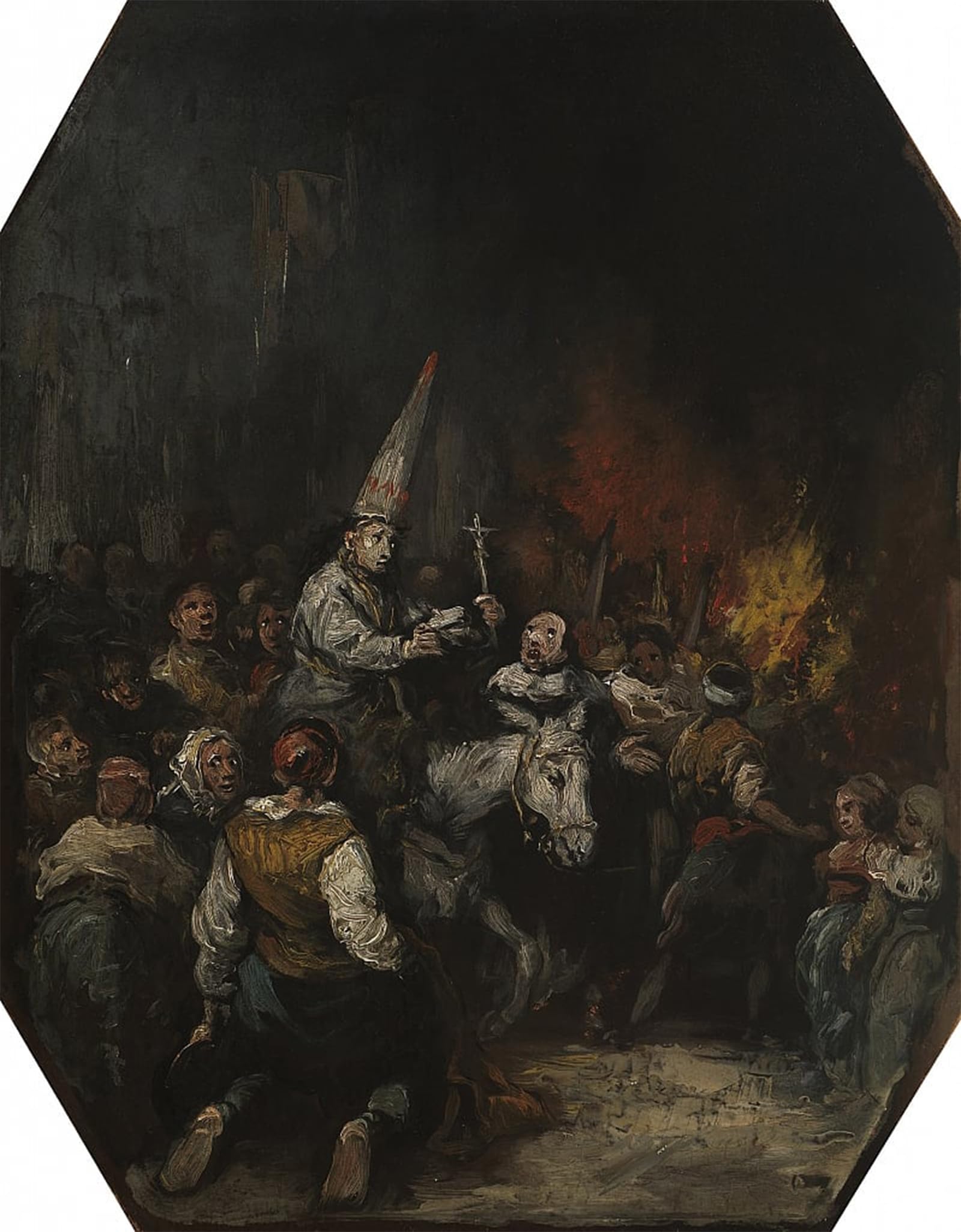 SERENDIPITP Vintage Picture Print on Canvas Wall Art Poster Convicted by Eugenio Lucas Velázquez Artwork Print Poster for Wall Decor 60x90cm