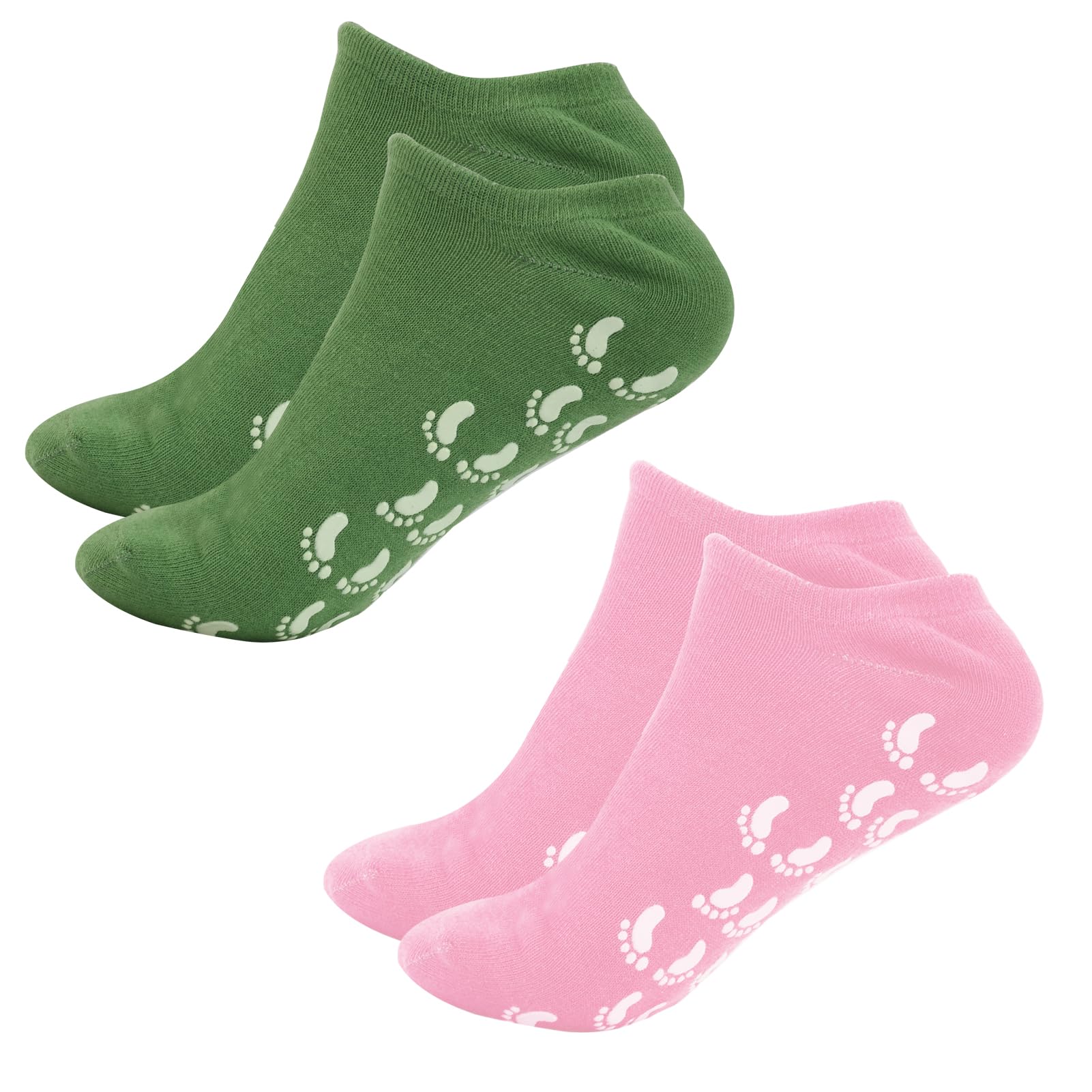 2 Paires de Chaussettes silicone Hydratantes,Chaussettes hydratantes réutilisables,Confort et Hydratation Profonde avec Design Antidérapant, Idéal pour Hommes et Femmes, Taille 34-37