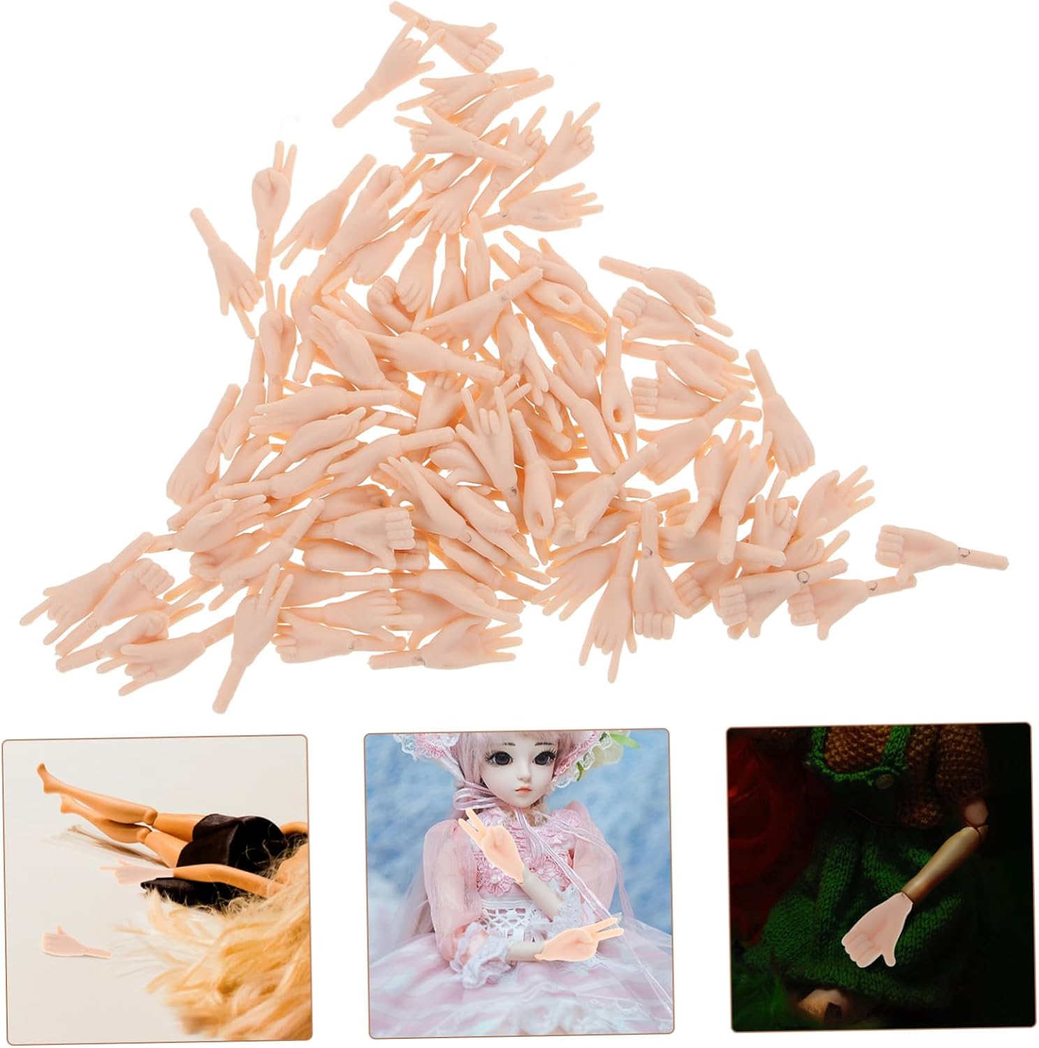 100pcs Doll Hand Parts Connectors for Doll Making Versatile for Miniature Easy to Use for Craft Projects for Daily Assembly