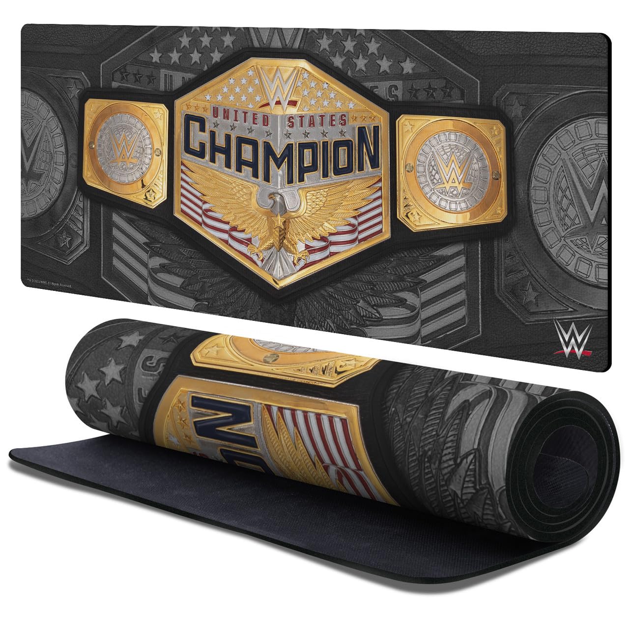Head Case Designs Officially Licensed WWE United States Championship Title Belts 37.4 x 15.75 x 0.16 inches (900 x 400 mm) - XL Gaming Office Desk PC Keyboard Mouse Mat Pad