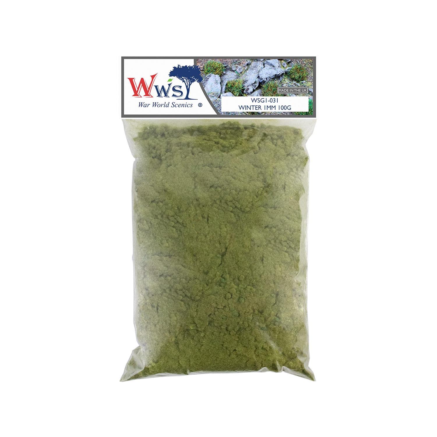 WWS War World Scenics WWScenics | 1mm Winter Static Grass | 100g | WSG1-031 | Realistic Model Scenery Material