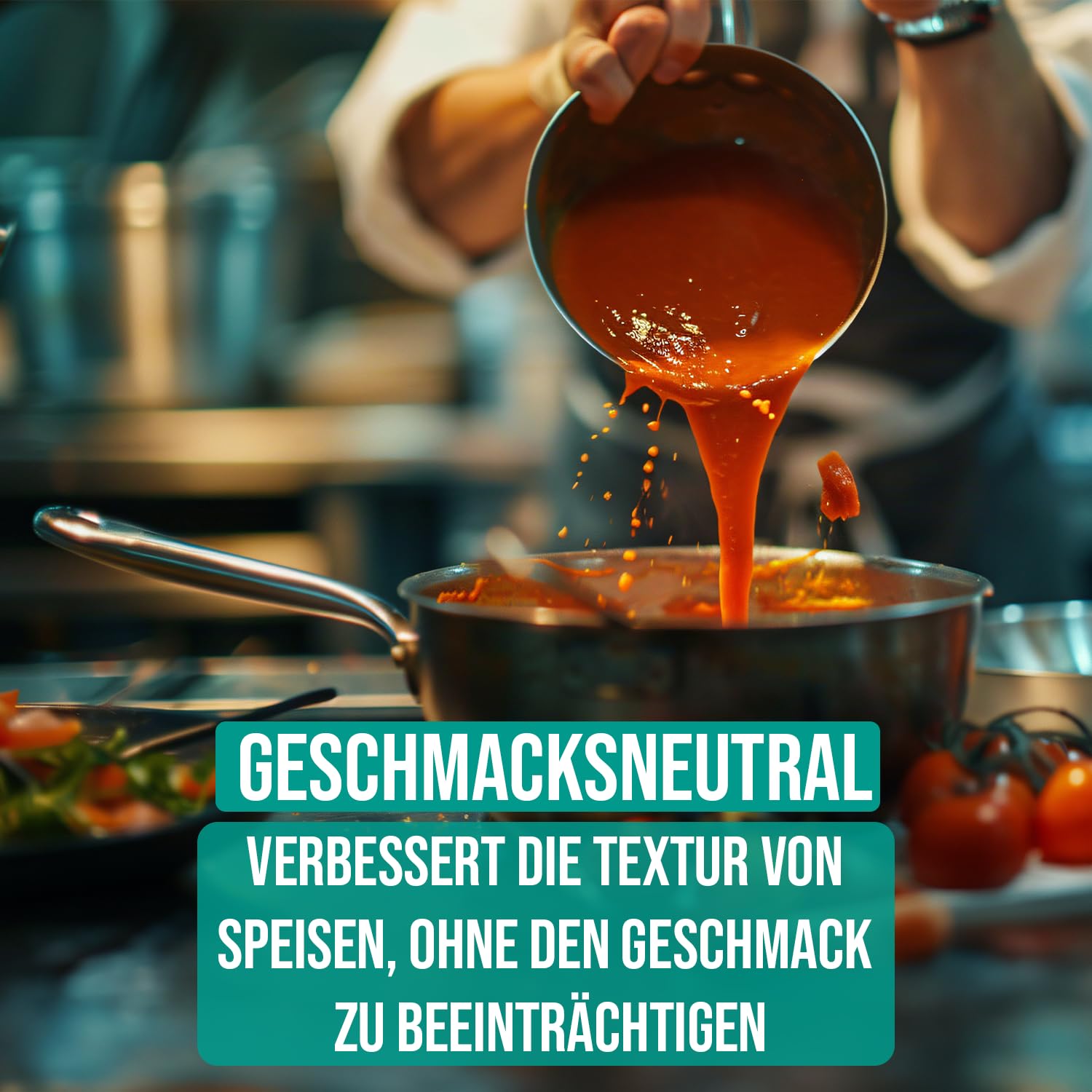 RheinNatur Guarpitmeel, 1 kg, guar gumpoeder als natuurlijke stabilisator voor ijs, soepen, sauzen, plantaardig bindmiddel en verdikkingsmiddel, smaakneutraal en veganistisch, zakje van 1000 g 1000g