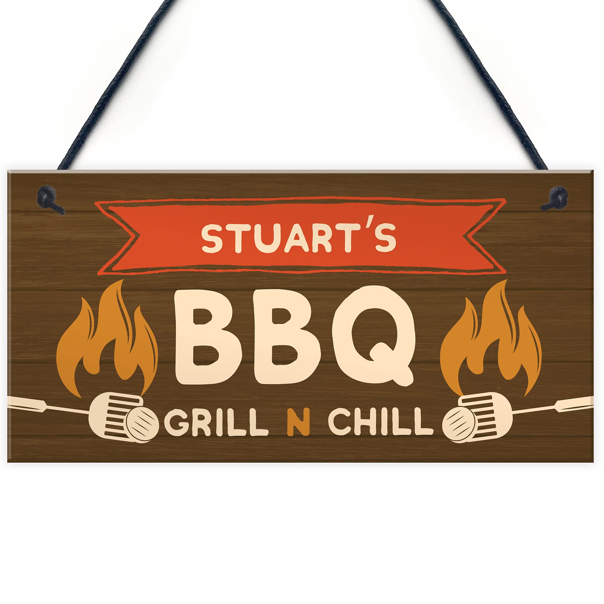 Personalised Funny BBQ Sign Garden Plaque Man Cave Shed Sign Gift For Men Dad Grandad Gift