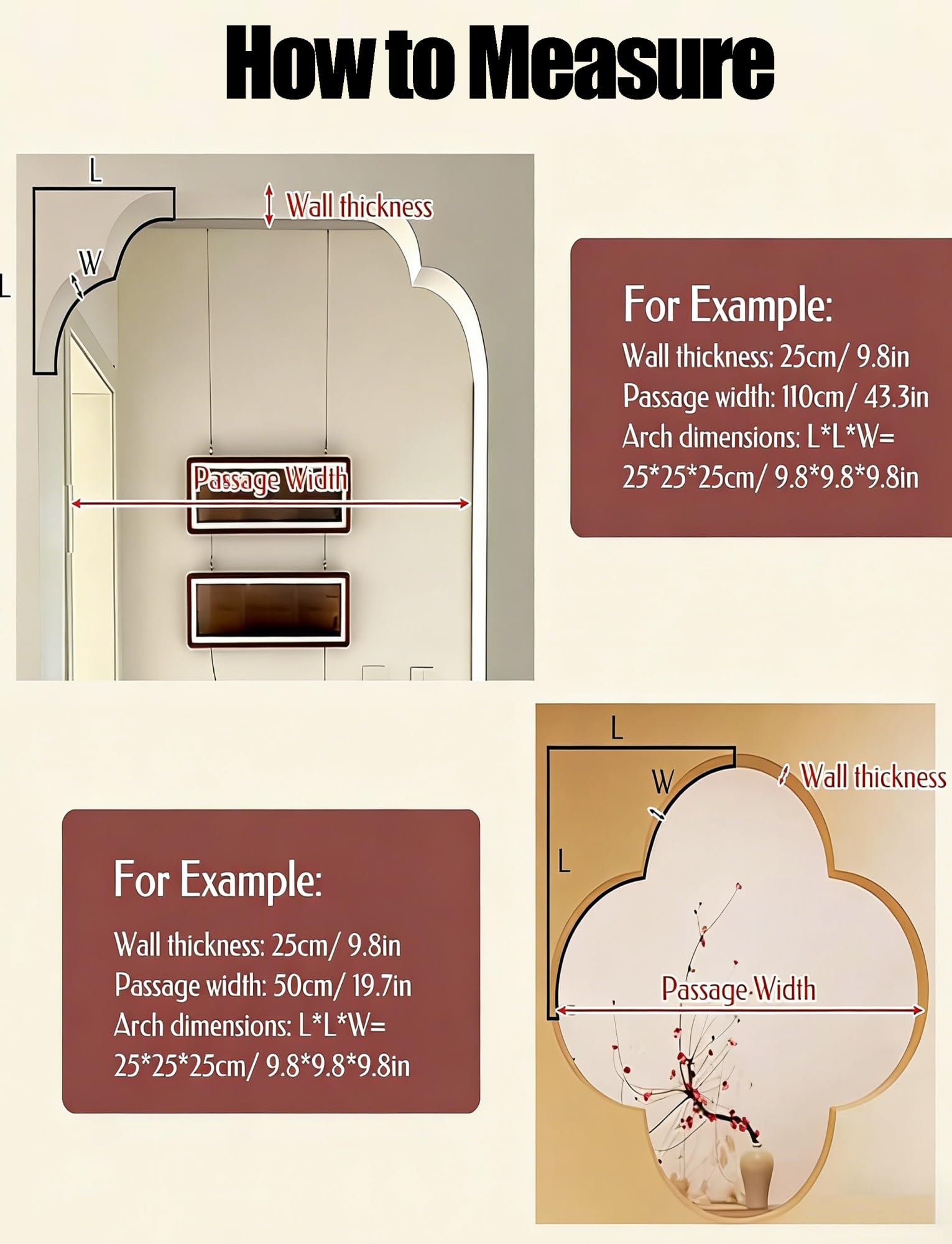 Kit de arco de puerta redondeado de 2 piezas de arco de espuma para decoración de interiores, kits de arco de bricolaje (27 x 30 x 30 cm), perfecto para renovación del hogar y diseños personalizados