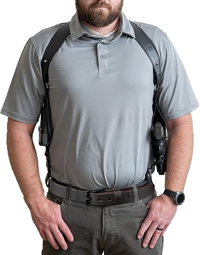 Miniatura 2 de Cardini - Funda de hombro de cuero para Glock 1911, funda de hombro Glock 19, funda de hombro para Glock 17, funda de hombro para pistola 1911, para