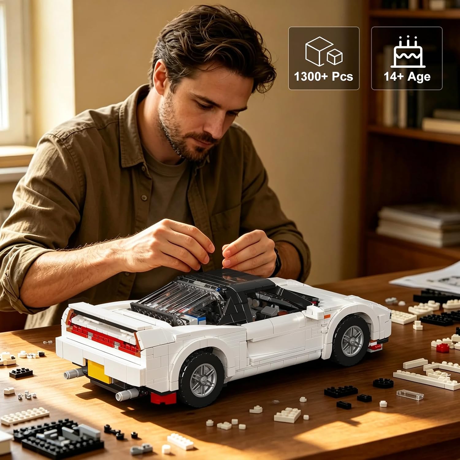 Mould King 10271 Sports Car Building Set, Model Car Kit for Adults(1300PCS) image 5