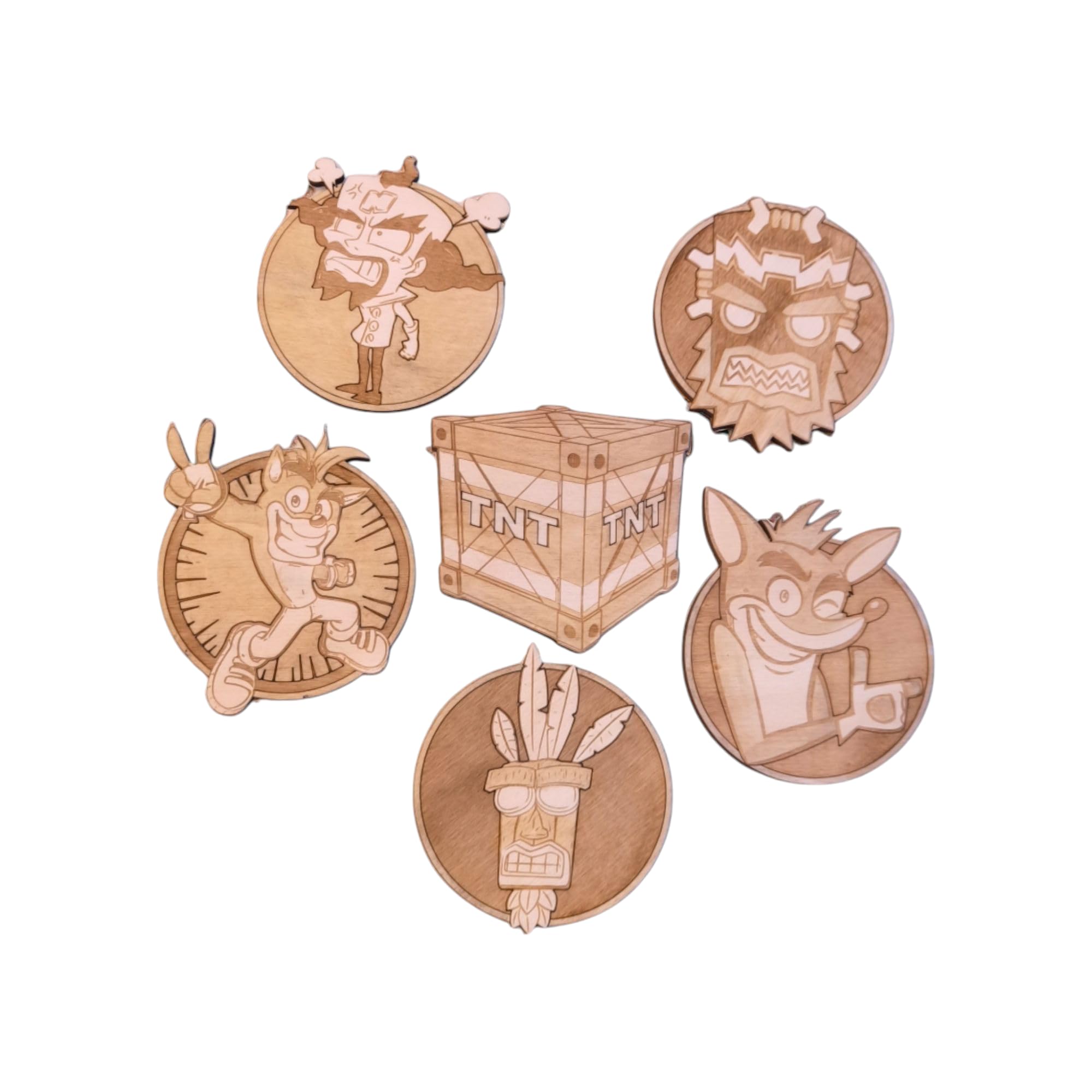 Sous-verres en bois pour verres à boire et tout type de table