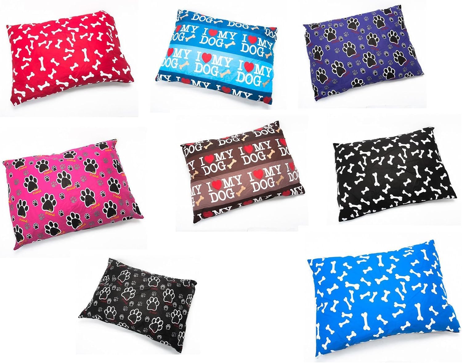 R&Z Large Pet Dog Bed Zipped Removable & Washable Cushion Cover Only (Multi Black)