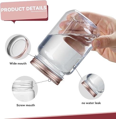 Vista 24 de Novelinks - Recipientes de plástico transparente (16 onzas)