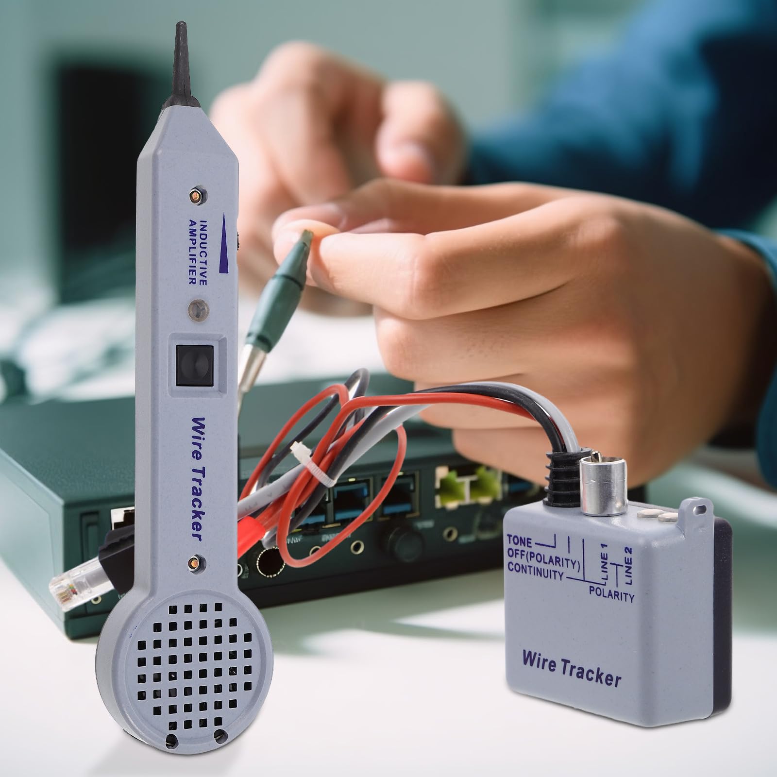 iplusmile Kit Tester per Cavi con Amplificatore Induttivo e Test ad Alta Precisione per Cavi Audio e Telefonici, per Uso Domestico e Industriale con Materiali Pp e Metallo